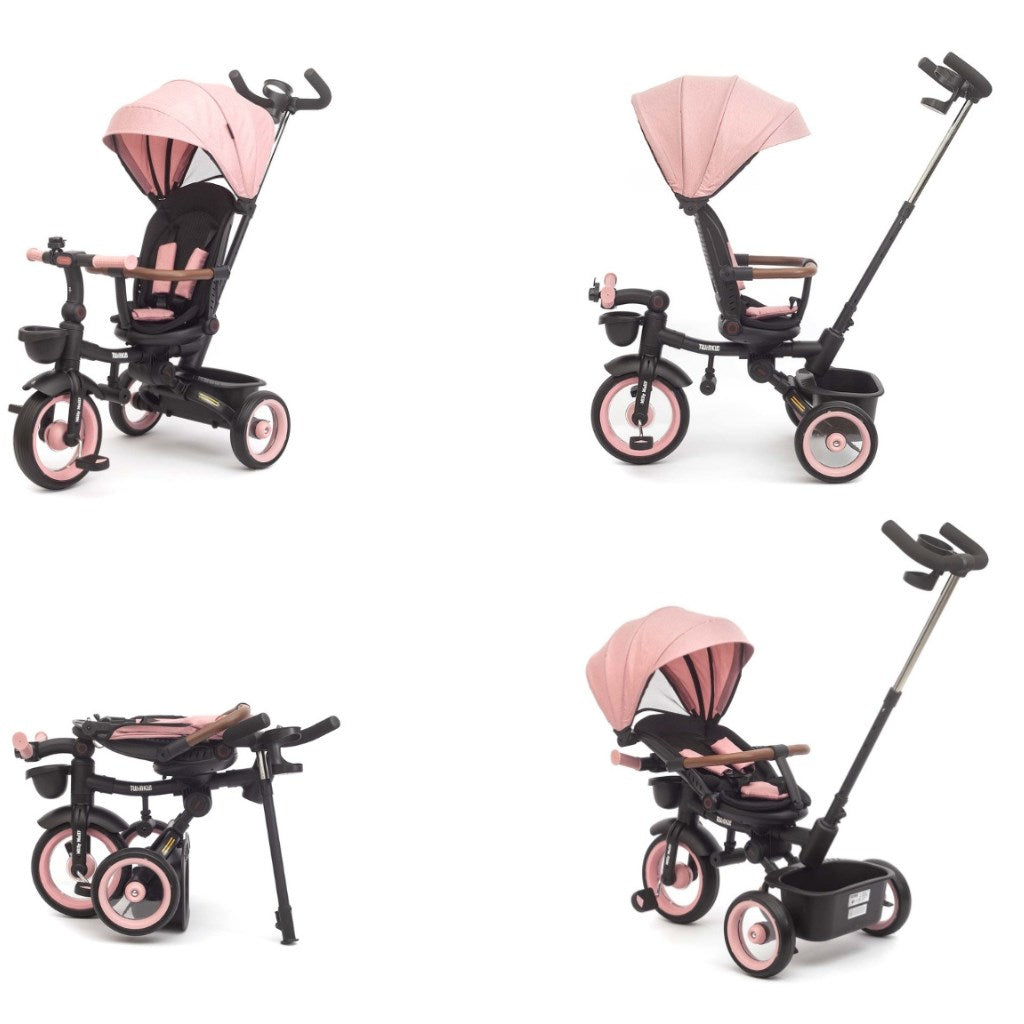 Luxus gyerek tricikli világítással Milly Mally Twinkle pink