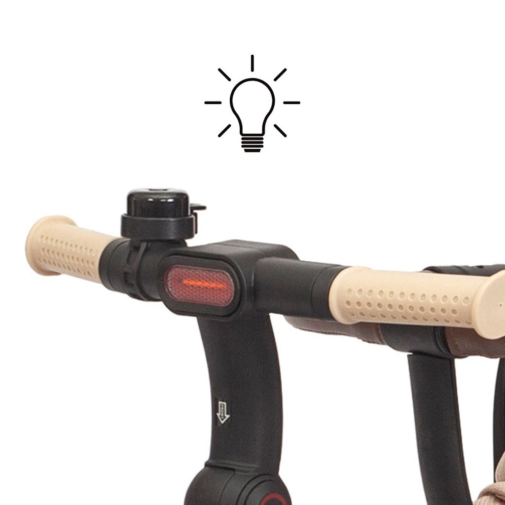 Luxus gyerek tricikli világítással Milly Mally Twinkle beige