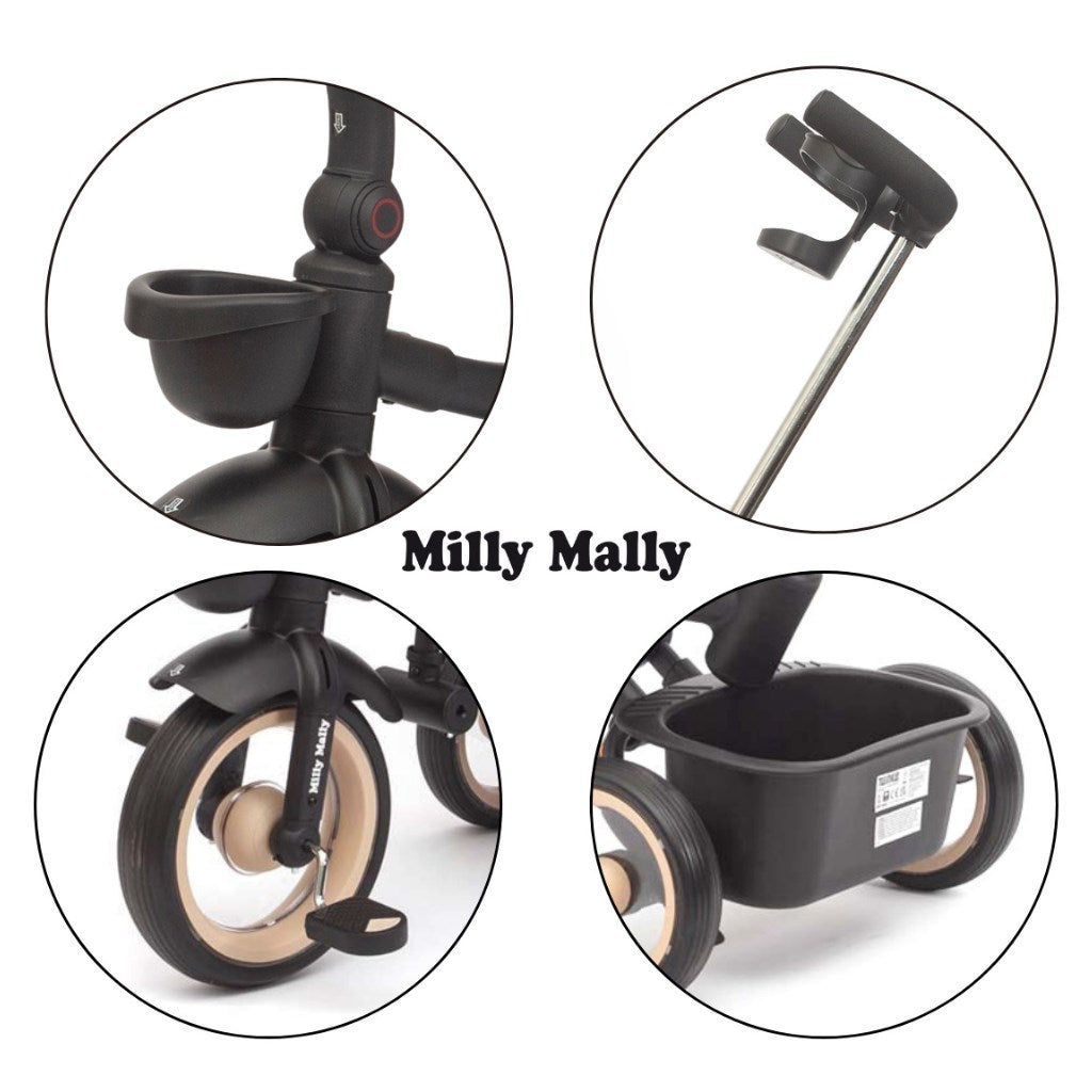 Luxus gyerek tricikli világítással Milly Mally Twinkle beige