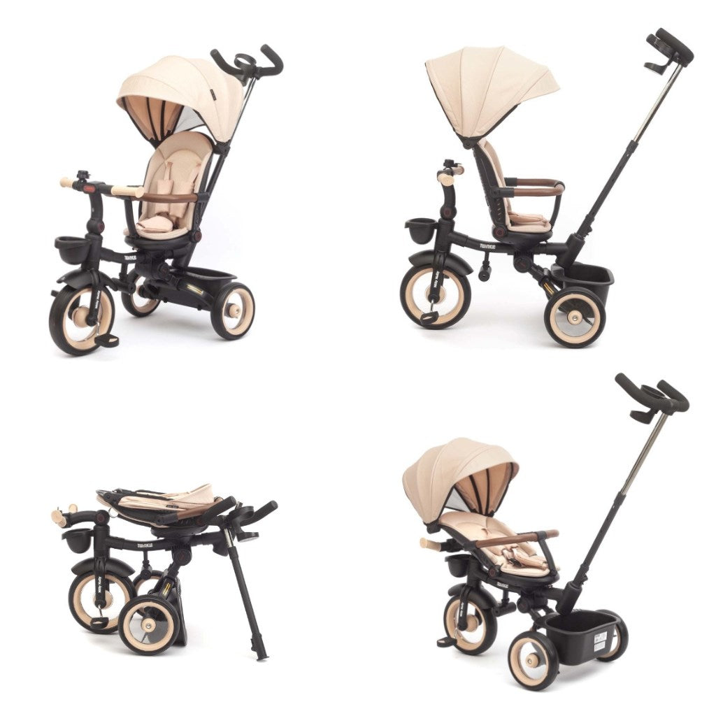 Luxus gyerek tricikli világítással Milly Mally Twinkle beige