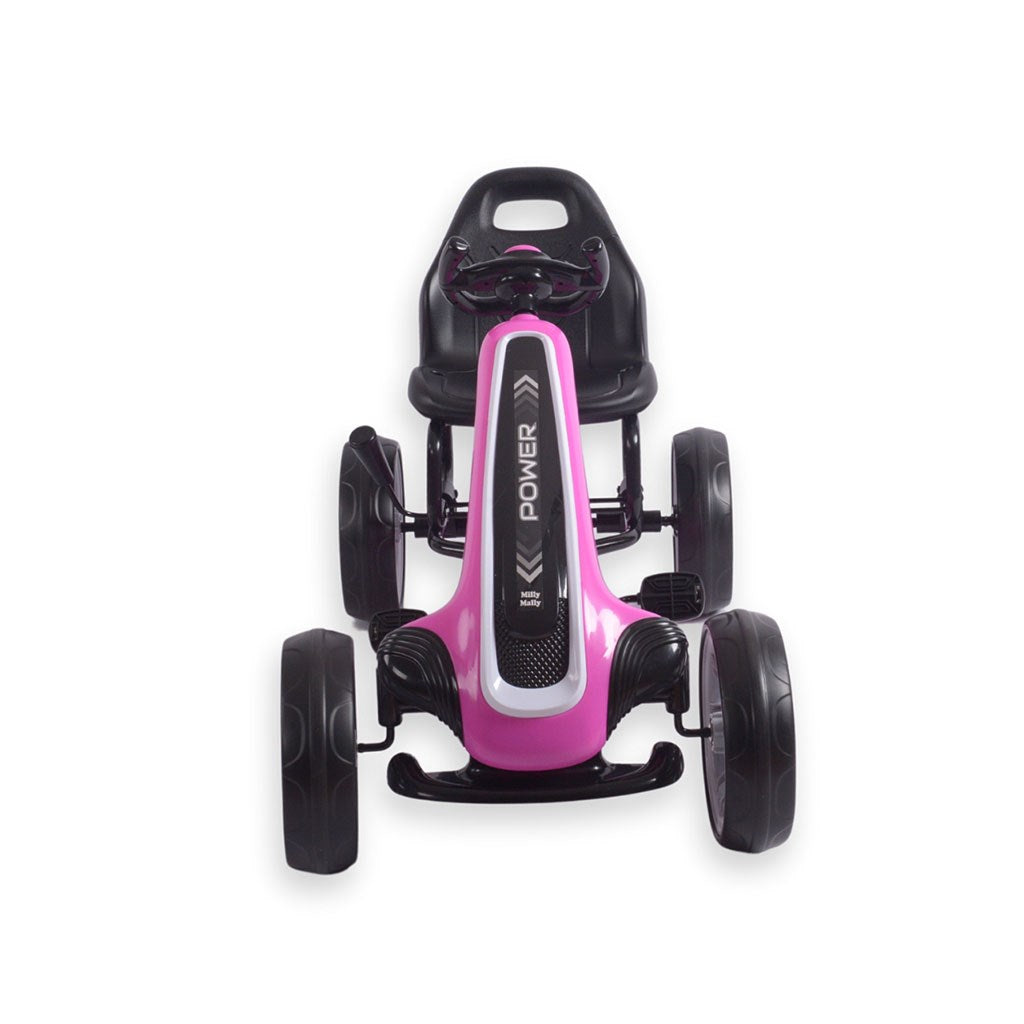 SÉRÜLT CSOMAGOLÁS Go-kart Milly Mally Power pedálos gyerek gokart rózsaszín