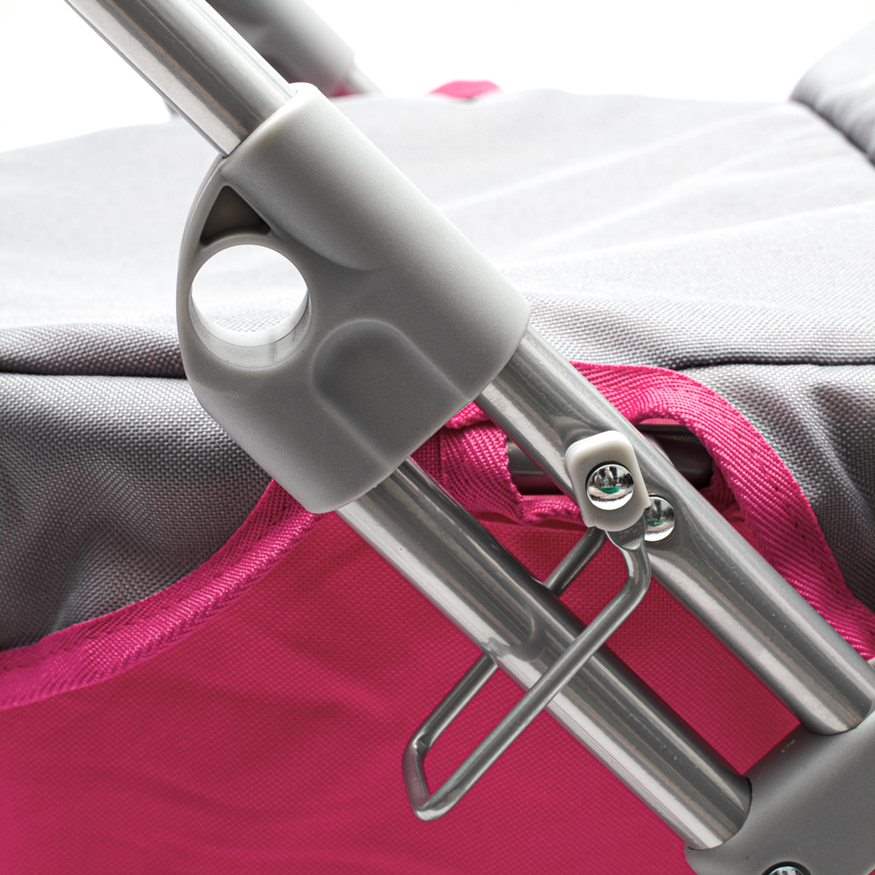 Játék mély babakocsi Baby Mix Viola rózsaszín szürke