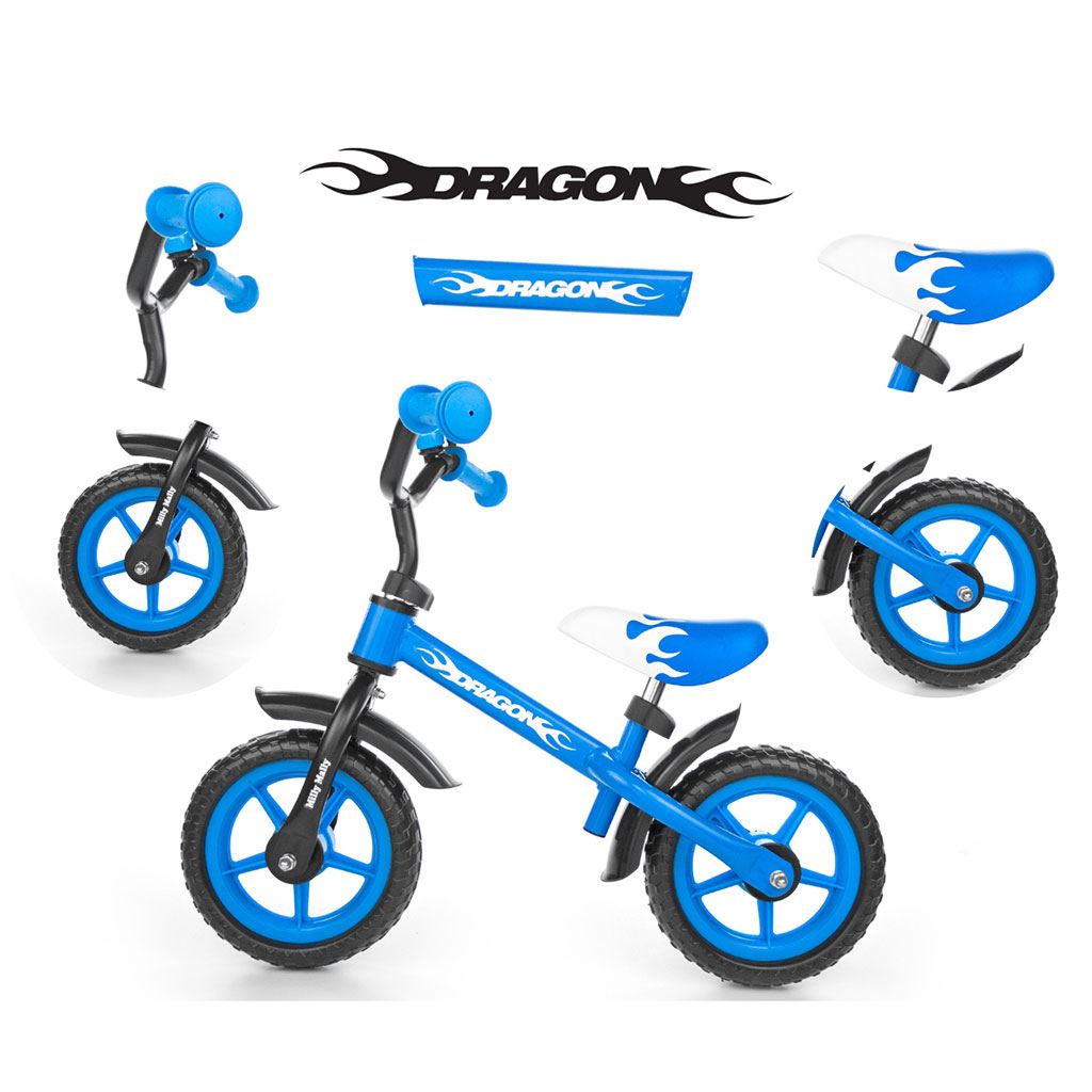 Gyerek futóbicikli Milly Mally Dragon kék