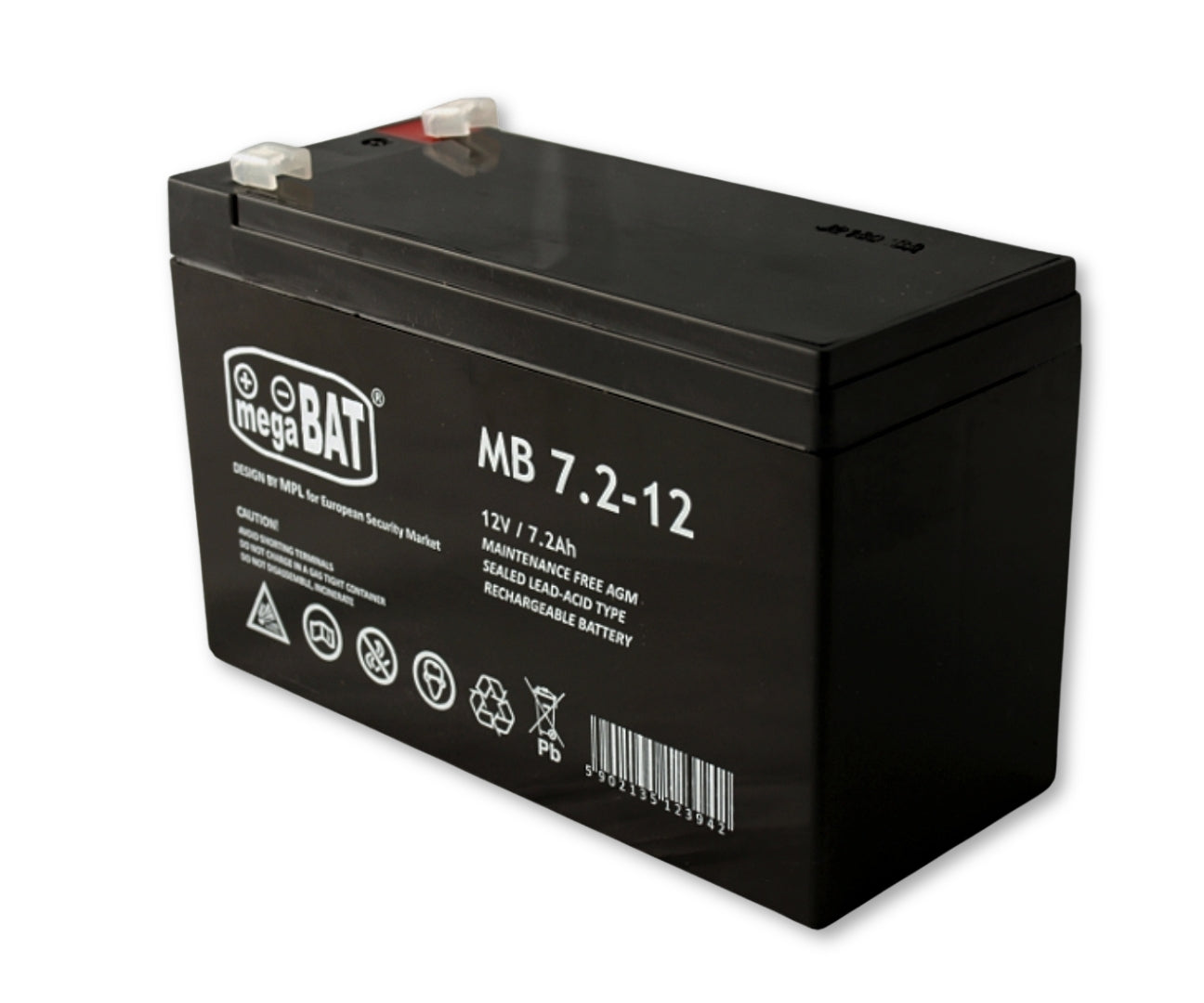 VRLA akkumulátor MB 7.2-12 (151/65/94mm) MB 7.2-12