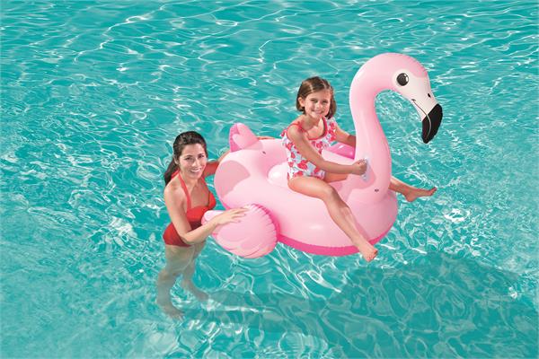 Bestway 41099 57" x 47,5"/1,45 m x 1,21 m Pretty Pink Flamin Go Rider úszógumi