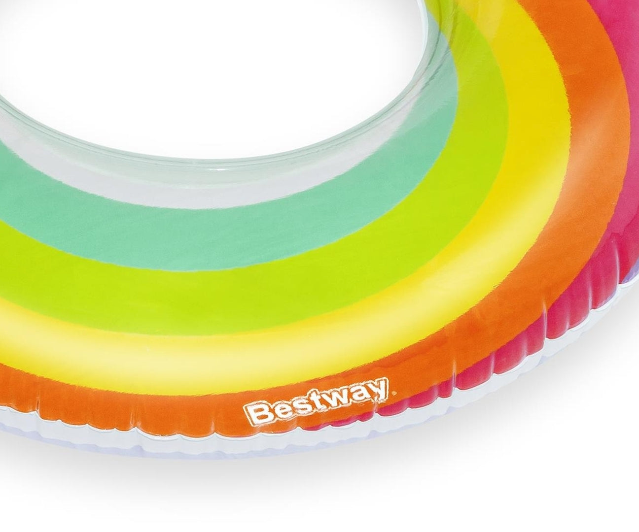 Bestway 43647 szivárványszínű úszógyűrű háttámlával 1