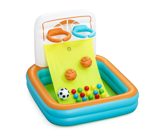 Bestway 52728 multifunkcionális felfújható medence kosárlabda- és focilabdákkal 1