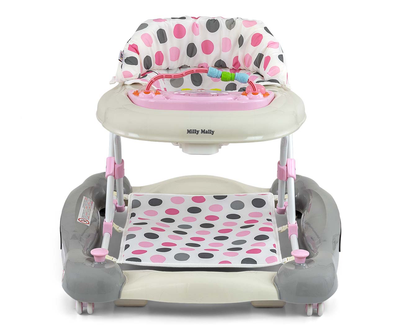 Patrol Plus pasztell pöttyös járókeret