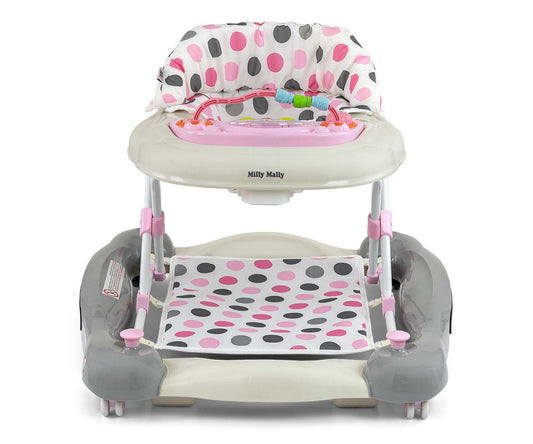 Patrol Plus pasztell pöttyös járókeret