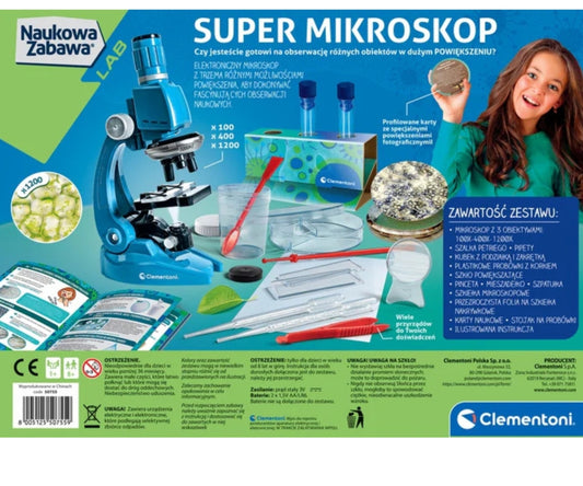 Clementoni Science Fun Lab 50755 szupermikroszkóp