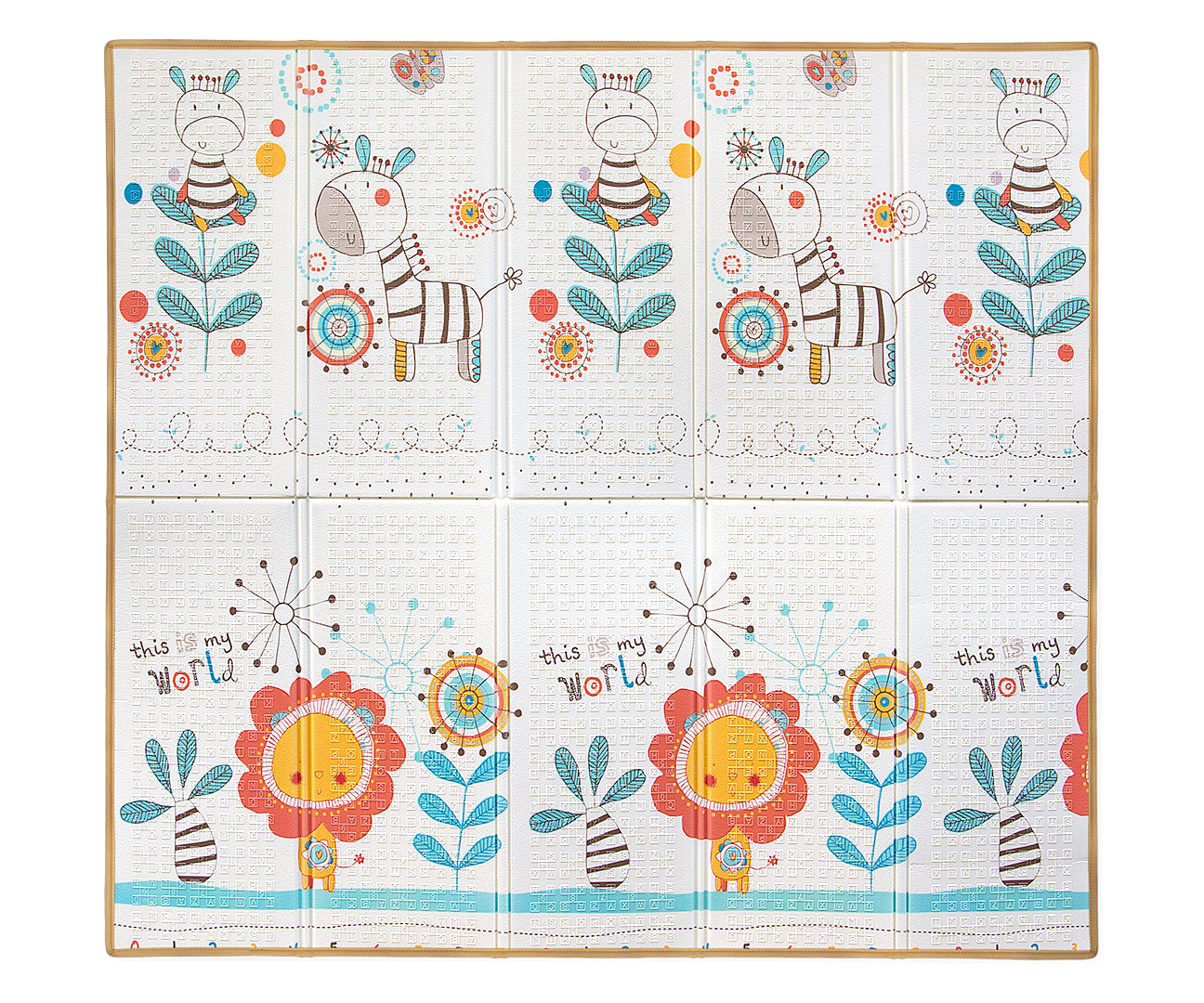 Hajtogatott habszivacs játszószőnyeg Zebra T1