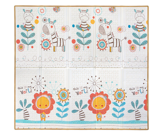 Hajtogatott habszivacs játszószőnyeg Zebra T1