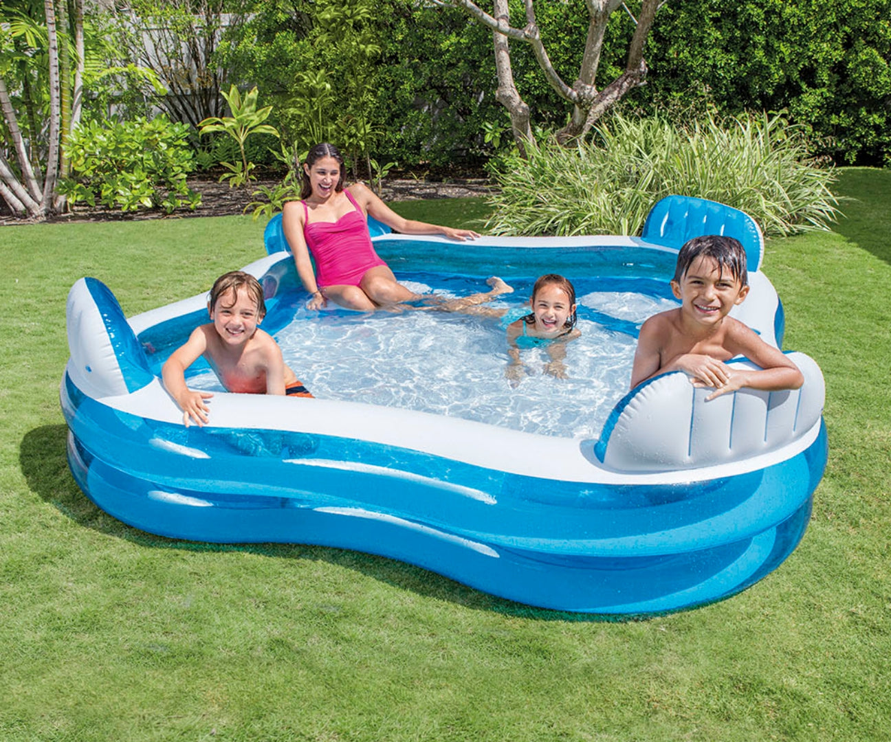 Intex 56475NP családi medence ülésekkel 229cm x 229cm x 66cm