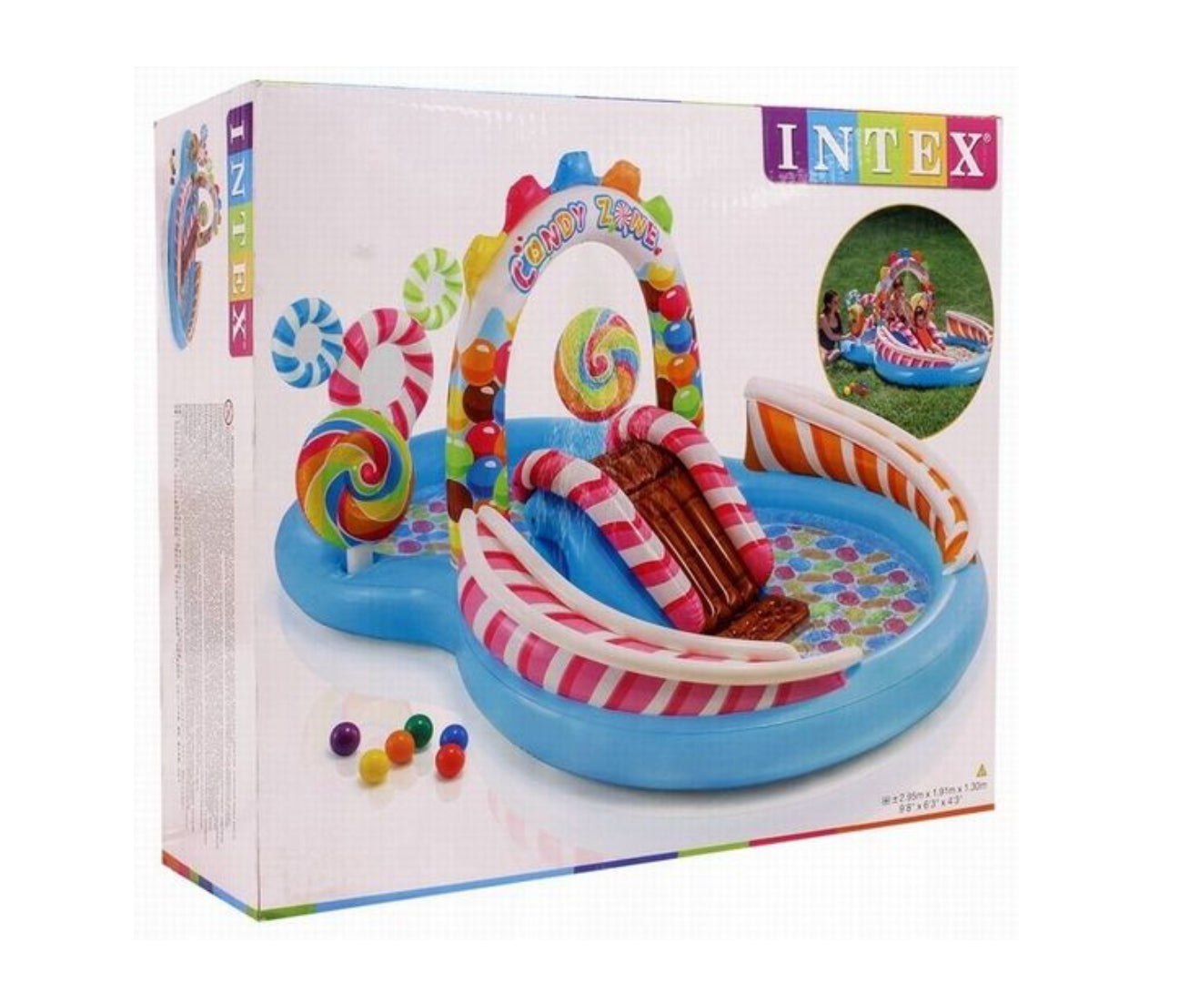 Intex 57149NP Candy vízi játszótér 295cm x 191cm x 130cm