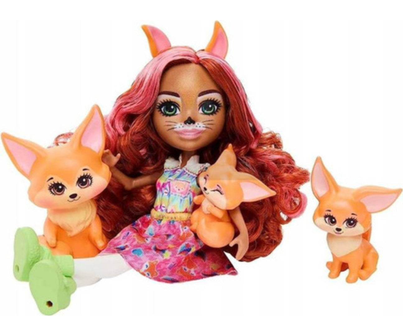 Mattel Enchantimals HNT60 Fennec Róka és Róka Családi Babakészlet