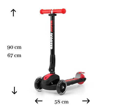 Milly Mally Scooter Magic Roller Piros