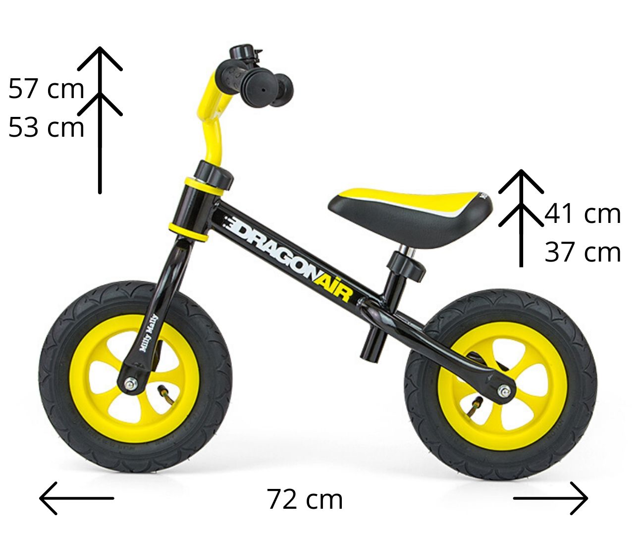 Milly Mally túrabicikli Dragon Air fekete
