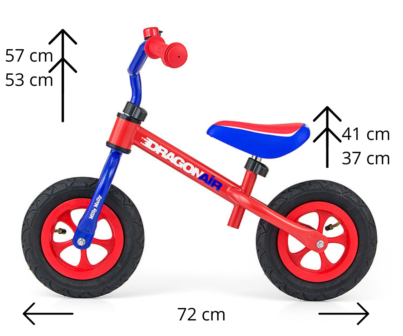 Milly Mally túrabicikli Dragon Air kék-piros