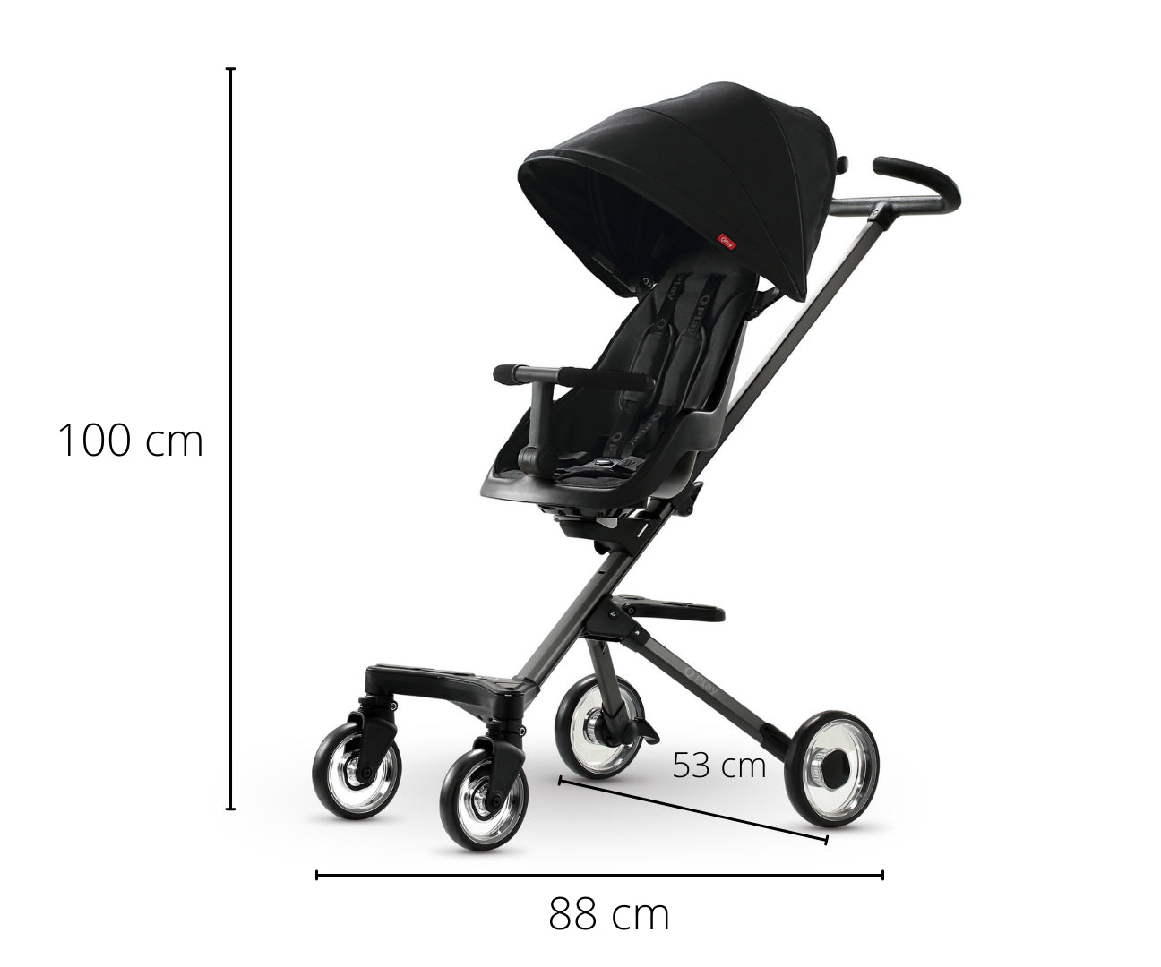 Qplay Easy 3 az 1-ben fekete babakocsi