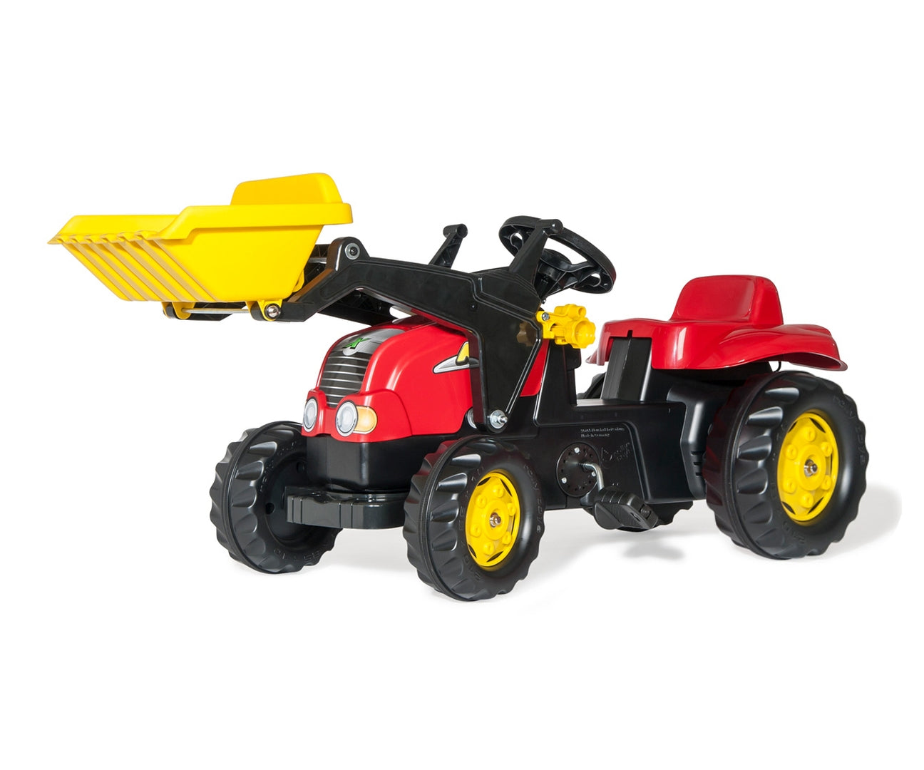 Rolly Toys 023127 Rolly Kid traktor vödörrel és utánfutóval piros