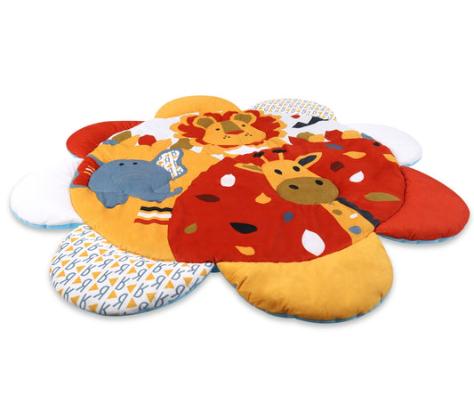 TinyMini JL639-2B 2 az 1-ben Safari virágos játszószőnyeg