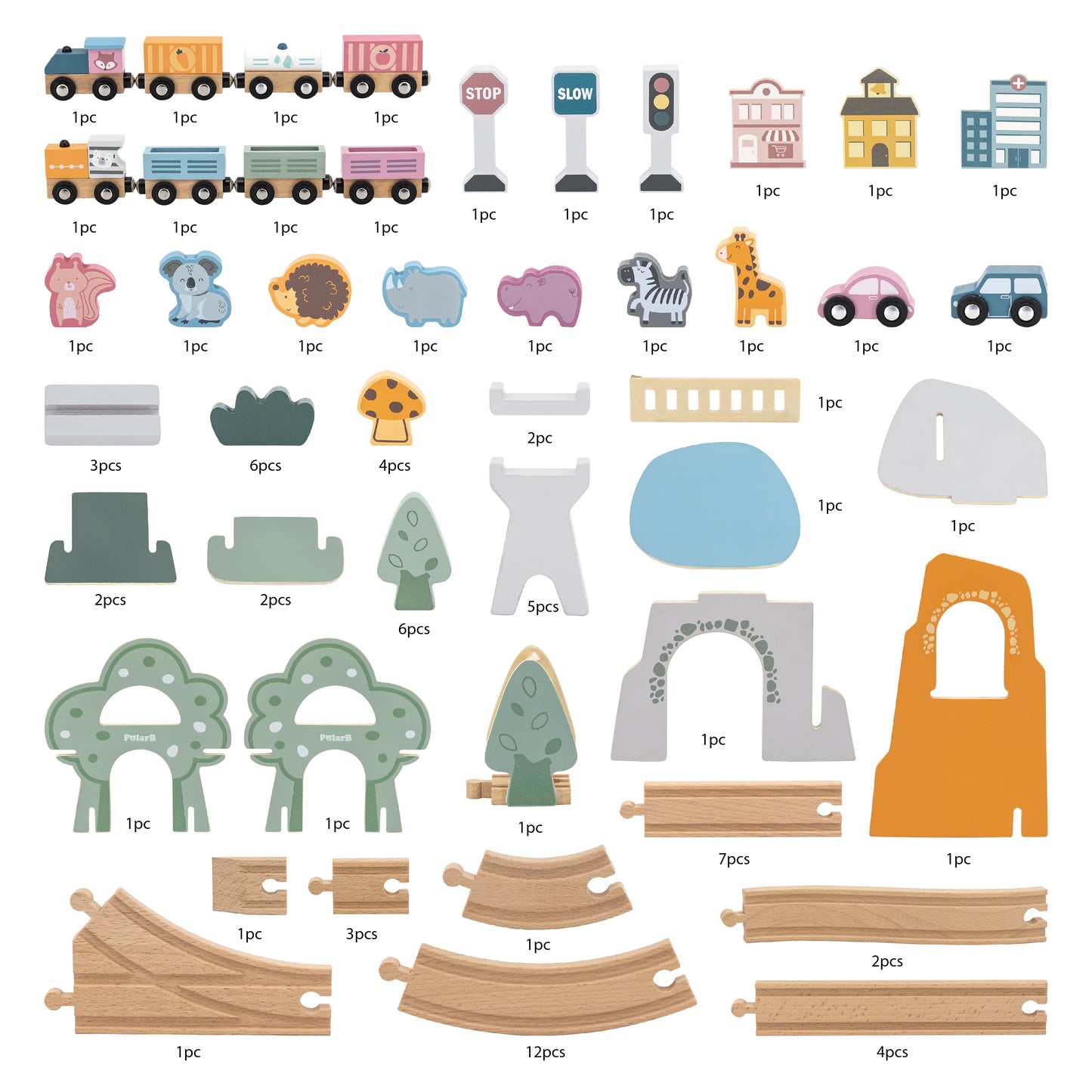 Viga 44067 PolarB vonatszett 92 darabos