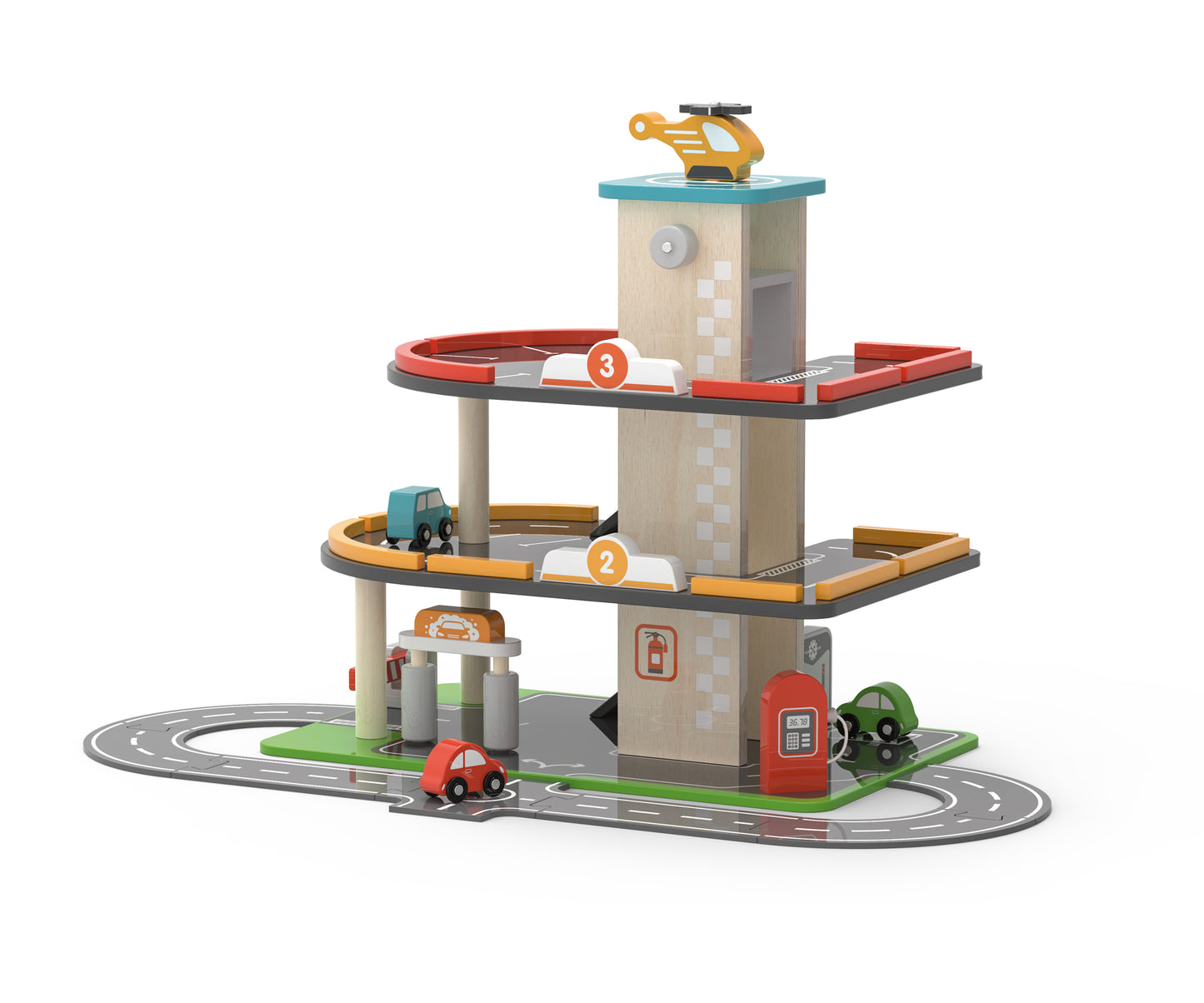 Viga 44509 3 szintes garázs autómosóval