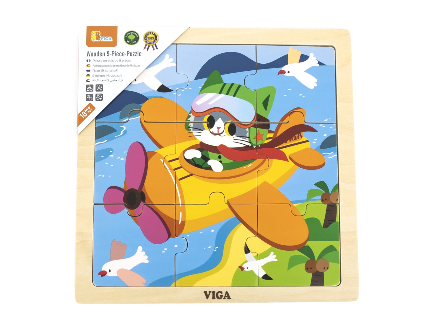 Viga 44632 Puzzle egy párnán 9 darabos - repülő