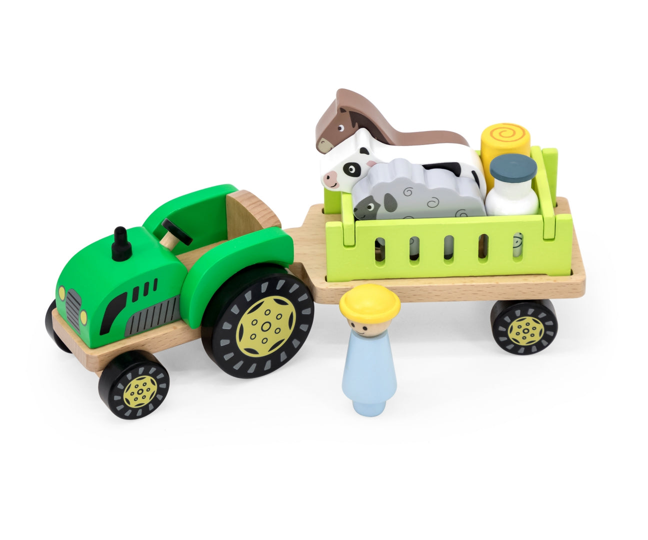 Viga 44680 Fa traktor utánfutóval és állatokkal