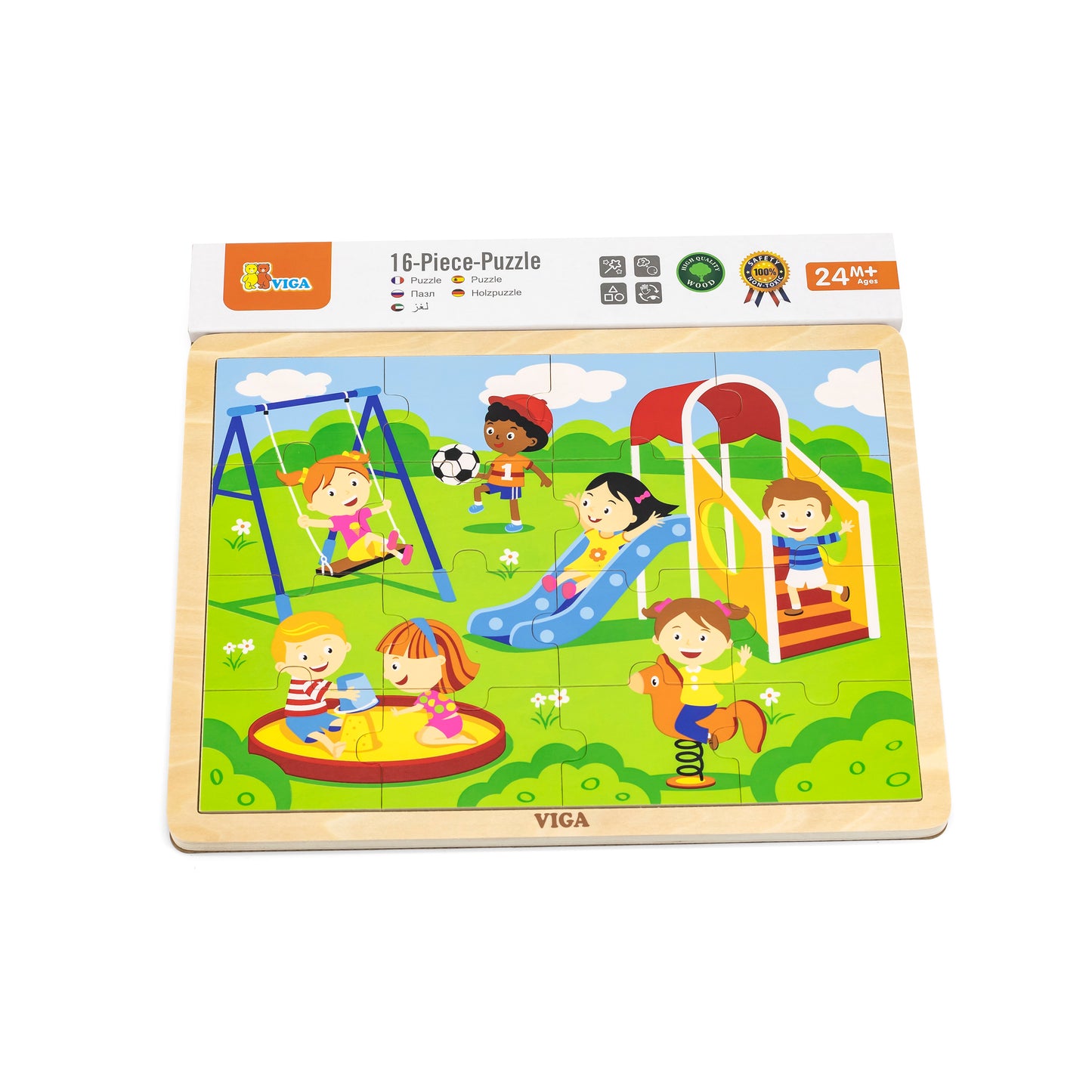 Viga 51454 Puzzle egy párnán 16 darabos - játszótér