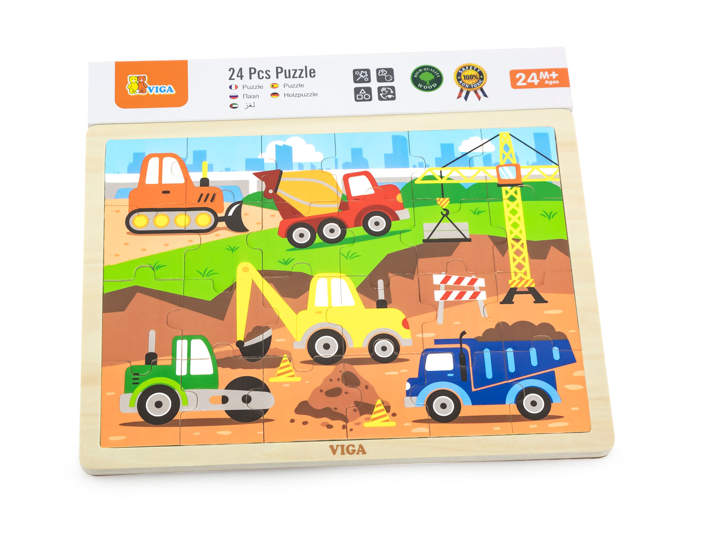 Viga 51463 Puzzle egy párnán 24 darabos - építkezésen